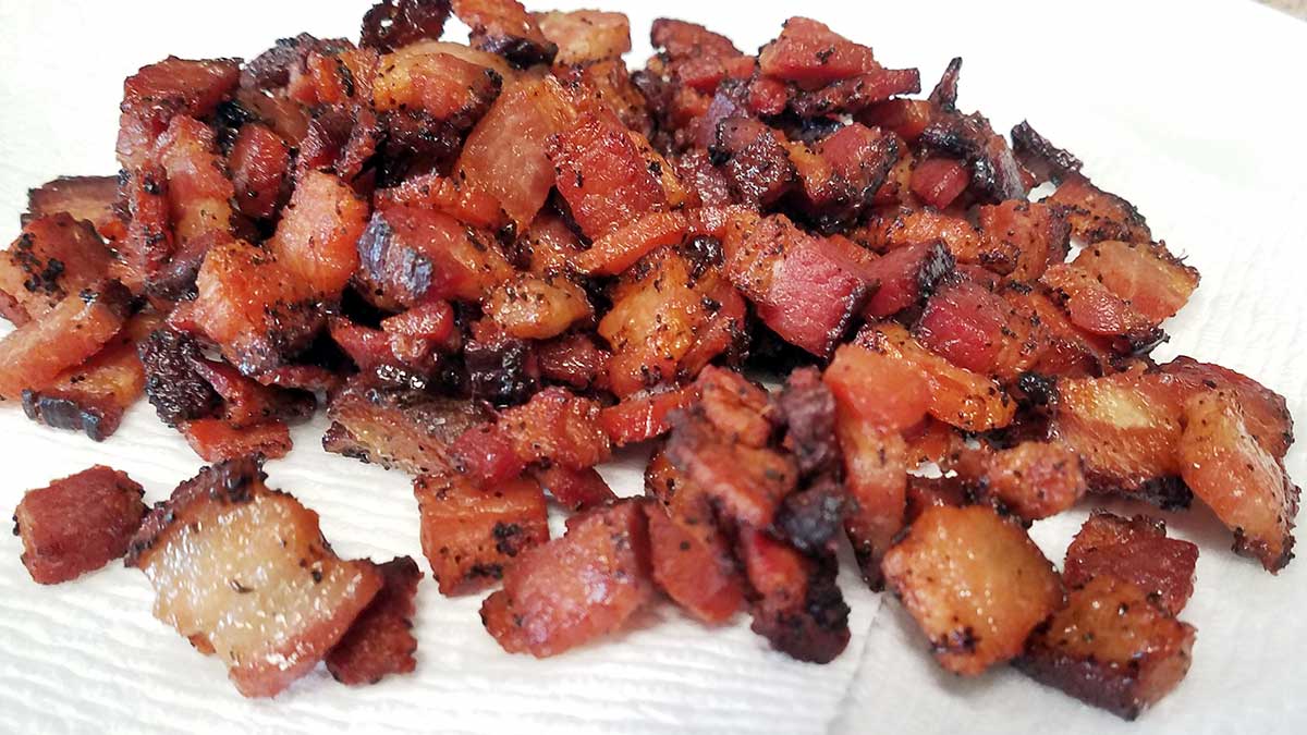 Crispy smoked bacon