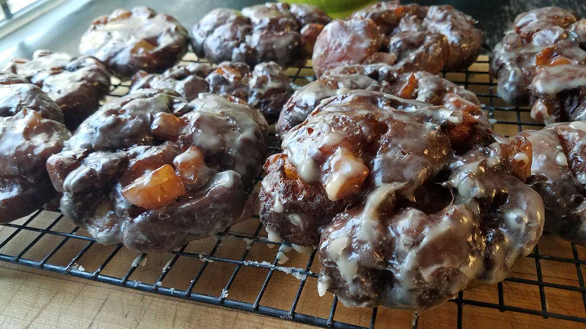 Maple Glazed Apple Fritter recipe
